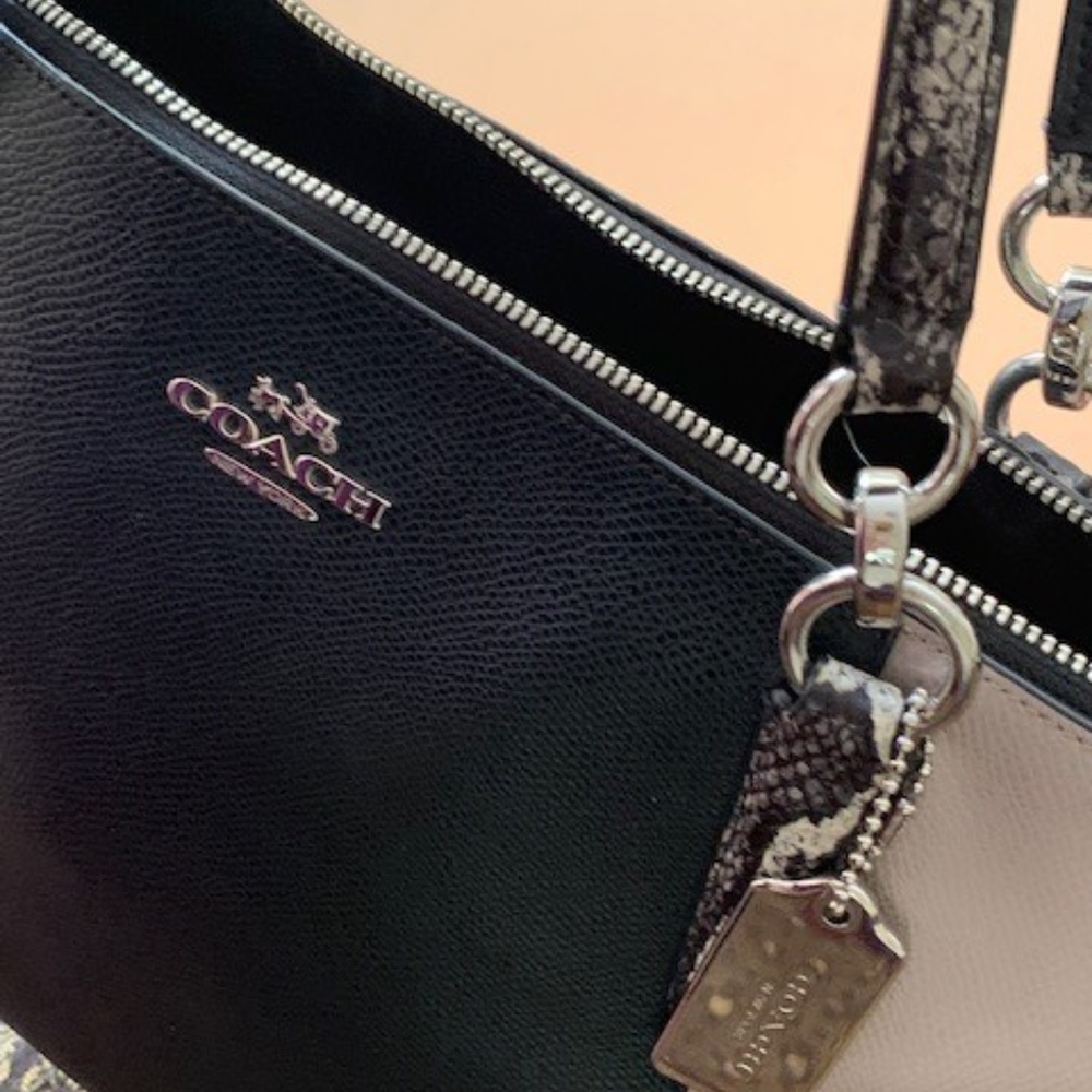 Coach "Ava" Black & Taupe Flawless Tote